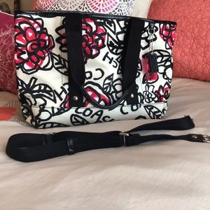 Coach Poppy Daisy Floral Graffiti Tote